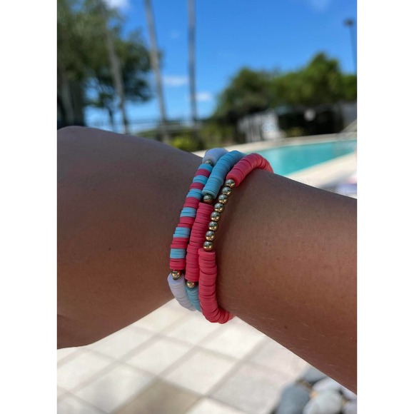 Ocean Coral Bracelets-Set of 3 - Picture 2 of 3